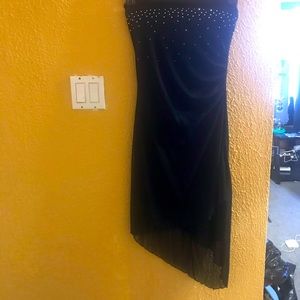 Black embellished dress